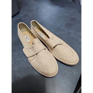 Grasshoppers Shoes Womens 9.5 M Monk Straps Sneakers Beige Canvas Hook & Loop